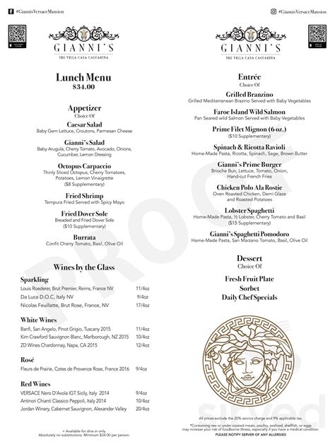 mansion versace miami|versace mansion miami menu.